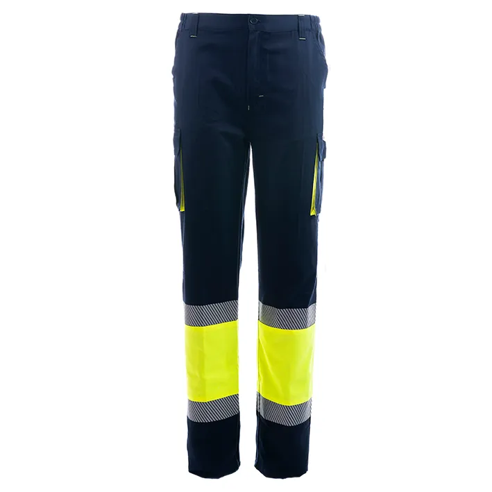 Pantalón algodón combinado banda segmentada alta visibilidad HOME HV