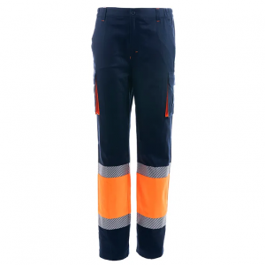 Pantalón algodón combinado banda segmentada alta visibilidad HOME HV