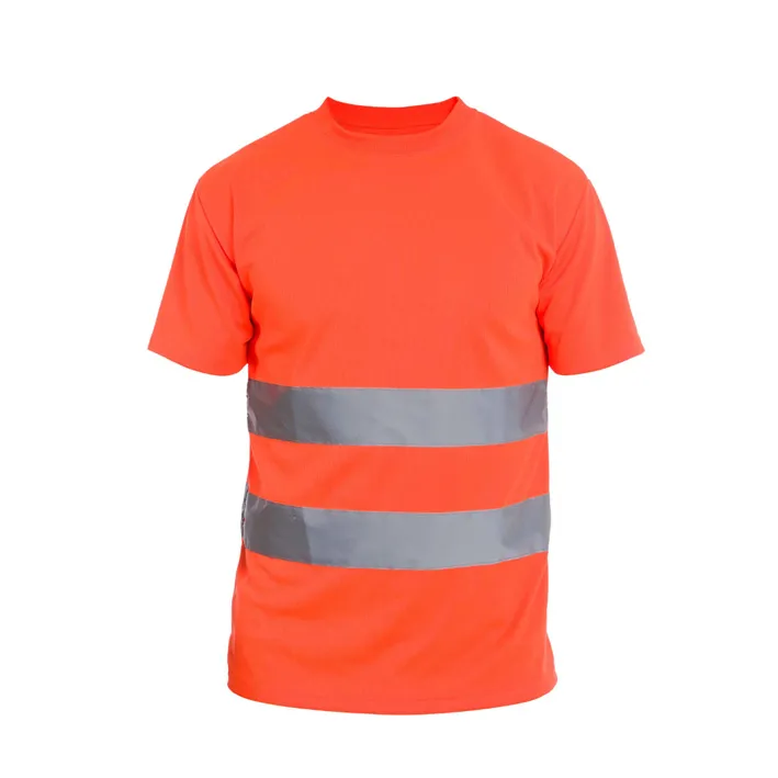 Camiseta de manga corta de alta visibilidad monocolor BARREL HV