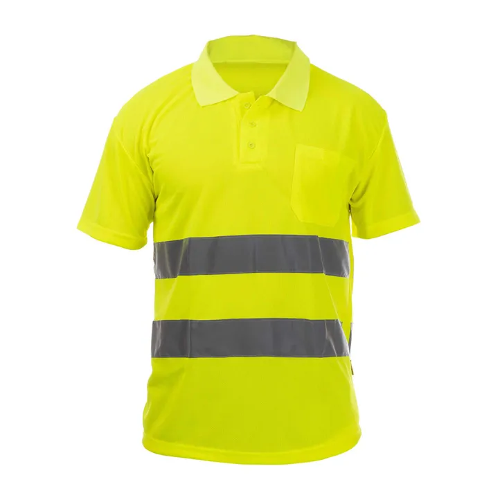 Polo de manga corta de alta visibilidad monocolor CLIFF HV POLO SS