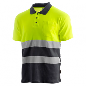 Polo de manga corta de alta visibilidad combinado HEAVEN HV
