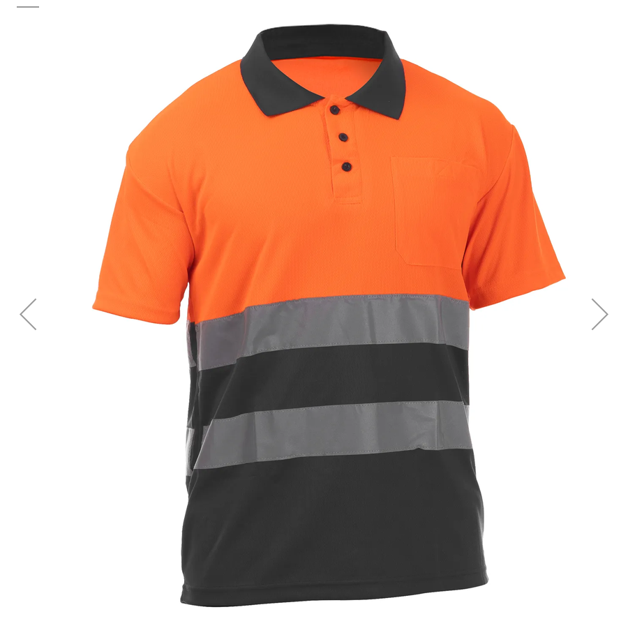 Polo de manga corta de alta visibilidad combinado ROCK HV POLO SS